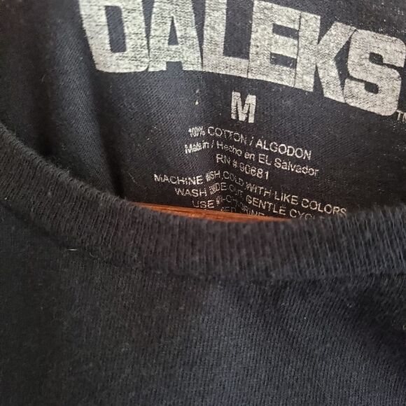 Dr. Who and and Daleks Graphic Black and Blue Short Sleeve Tee - Picture 5 of 5
